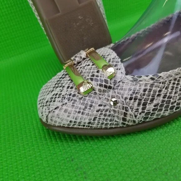 ✅Aerosoles Sherbet Faux Snake-Skin Ballet Flats Women's 9M Slip On Shoes - Picture 8 of 16